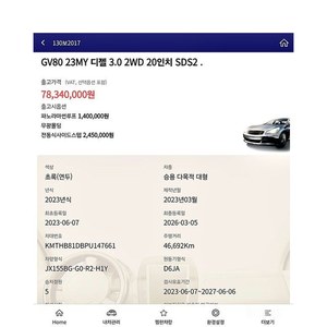 Genesis GV80 3.0 Diésel 2WD con Caja de Cambios Automática y Asientos de Cuero, Modelo de Junio de 2022, 46,776 km, Volante a la Izquierda, Cámara Trasera - Product Image 6