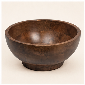 Bol à salade en bois d'acacia artisanal écologique, grand bol à fruits en bois massif pour une cuisine moderne et une décoration de style farmhouse - Product Image 6