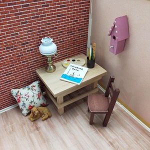 Meubles miniatures pour maison de poupée, jouet, kit de construction 3D en plastique, modèle de scène, ensemble de plancher - Product Image 5