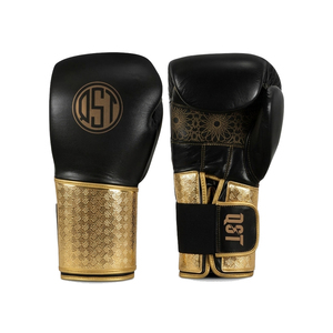 ถุงมือชกมวยคุณภาพสูงสีดำ QST ระบายอากาศได้ดี น้ำหนักเบา ปิดด้วยแถบตีนตุ๊กแก บรรจุภัณฑ์แบบ ODM ตามสั่ง - Product Image 6