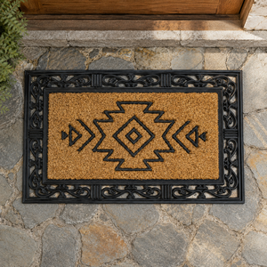 Tapis de porte moderne abstrait tressé et tissé, antidérapant avec dos en caoutchouc, épaisseur 15 mm, pour hôtel et usage intérieur/extérieur - Product Image 3
