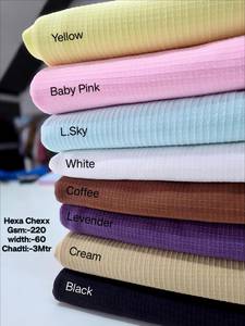 ผ้า Hexa Chexx 220 แกรมต่อตารางเมตร กว้าง 60 นิ้ว ผ้าทอเนื้อริบ สำหรับเสื้อผ้าและใช้ในบ้าน - Product Image 3