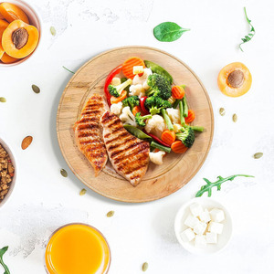 Ensemble de 2 assiettes rondes en bois de manguier pour sandwichs, desserts et décoration de table, plateau en bois de haute qualité à bas prix - Product Image 4