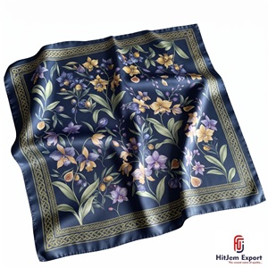 High Quality Custom Digital Print Square <b>Scarf</b> Lightweight <b>Silk</b> Fabric OEM ODM Manufacturer Madeira Custom Fabric Products - Product Image 6