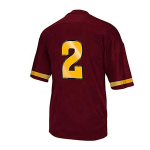 Top Selling High Quality <b>Polyester</b> Heat-Transfer Printed Name & Numbers American Football Jersey Short Sleeves Top Wholesale - Product Image 4