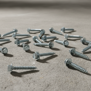 Hex Washer Head Self Drilling TEK Point <b>Screws</b> Class 4.8/6.8 Coarse Thread Zinc Plated Carbon Steel Inch PDC - Product Image 1