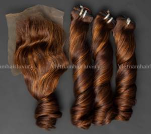 Pelo Remy vietnamita Super doble dibujado cutícula completa alinear océano máquina ondulada profunda trama precio al por mayor del proveedor de Vietnam - Product Image 5