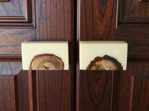 Natural Wood Resin Eco-Friendly Decoupage Drawer Knob Handcrafted Cabinet Pull Resin <b>Wardrobe</b> Knob Decorative Furniture Door - Product Image 1