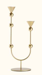 Gold Iron Candlestick Holder Bow <b>Taper</b> <b>Candle</b> Stand Metal <b>Candle</b> Holder Set for Home Wedding Decor - Product Image 2