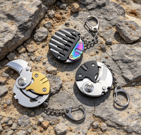 Mini couteau porte-clés EDC, outil multifonction portable et créatif avec tournevis pour le camping et la randonnée en extérieur
