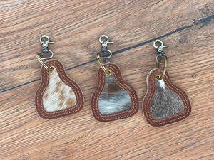 พวงกุญแจหนังวัวแบบใหม่พวงกุญแจหนังวัวพวงกุญแจหนังมีสไตล์พวงกุญแจหรูหราทำจากหนังรูปร่างที่เป็นเอกลักษณ์ - Product Image 5