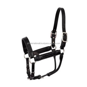 Licou de cheval en cuir à motif Crocodile personnalisé licou de spectacle fait main entièrement réglable pour cheval en épi complet sur la taille - Product Image 4