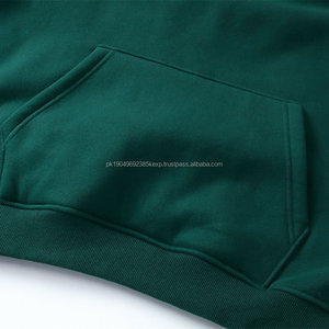 Alta calidad 100% algodón invierno sin desprendimiento pelusa Anti Pilling 420 gramos pulóver patrón sólido sudaderas con capucha cuello sudadera - Product Image 3