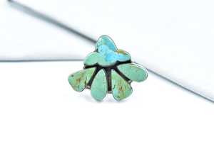 Bague ajustable en argent sterling avec turquoise de Royston et turquoise Mojave, faite à la main, bijoux en pierres précieuses naturelles, vente en gros - Product Image 5