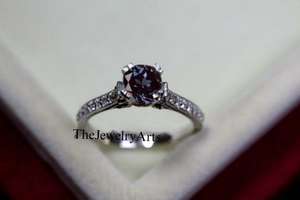 Anillo de compromiso vintage de alejandrita, anillo de propuesta, anillo de boda que cambia de color, anillo delicado, plata de ley 925, engaste de garras - Product Image 4