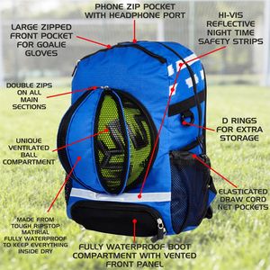 Custom Logo Rugby <b>Sport</b> Backpack Bag Rugby <b>Rucksack</b> with Ball Compartment <b>Sports</b> Backpack - Product Image 6