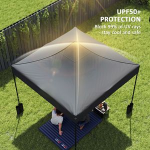 10FT X 10FT Replacement <b>Canopy</b> Top UPF50+ Protection Dark Gray Pop up <b>Tent</b> with 4 Sand Bags <b>Tent</b> Accessories - Product Image 4