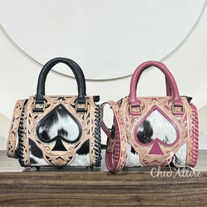 Women Fashionable High Quality Hair on Cowhide Tooled <b>Leather</b> Duffel <b>Bags</b> Cute Pink <b>Leather</b> <b>Small</b> Crossbody Speedy Handbags - Product Image 1