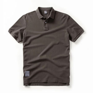 Polo de manga larga elástico y ajustado para hombre, polo unisex de algodón con bordado y estampado - Product Image 6