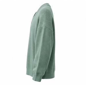 <b>Men's</b> V-Neck Knitted Sweater Solid Color Long Sleeve Acrylic <b>Pullover</b> Autumn Wear Knitted Sweaters Made Pakistan - Product Image 3