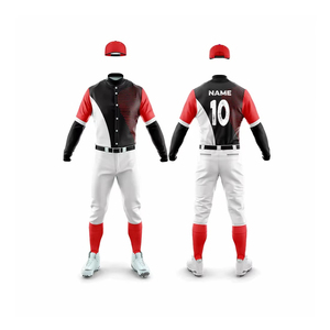Elite Baseball Uniform Men Button <b>Down</b> Jersey <b>Pants</b> Set Custom Team Kit OEM Supplier - Product Image 4