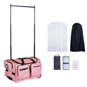 Bolsa de Baile con Ruedas de 23 Pulgadas, Puerto USB, Perchero Ajustable en Altura y Protección de Privacidad, Bolsa de Baile Resistente para Gimnasio - Product Image 1