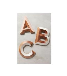 Lettres de l'alphabet en bois élégantes pour idée cadeau de baby shower, décoration murale pour chambre d'enfant, souvenir créatif - Product Image 1