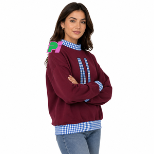 เสื้อสเวตเชิ้ตคอเต่าผู้หญิงแบบ Alabama พร้อมลายปัก AL แบบกำหนดเอง ผ้าฝ้าย 100% สตรีทแวร์ เป็นมิตรกับสิ่งแวดล้อม เสื้อคอเต่าสำหรับฤดูหนาว - Product Image 4
