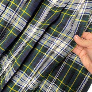 Vestido Clásico Vintage a Cuadros Azul Verde, Falda Escocesa de Lana Plisada con Tartán Gordon para Mujer - Product Image 2