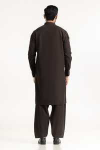 Elite Dark Brown Cotton <b>Kurta</b> <b>Men</b> Salwar Kameez Premium Fabric Wrinkle Formal Office Wear <b>Kurta</b> Set Indian & Pakistani Clothing - Product Image 6