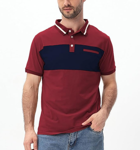 Camisetas Polo para Hombre al por Mayor, OEM, Manga Corta, Casuales, con Bloques de Color, Estilo Golf, Cuello en Contraste, 100% Algodón, 220 GSM - Product Image 5