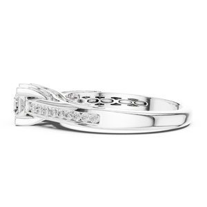 Anillo de Oro Blanco de 14K con Diamantes Cultivados en Laboratorio de Corte Múltiple para Mujer, Certificado GRA, Anillo de Alta Calidad a un Precio Razonable - Product Image 2