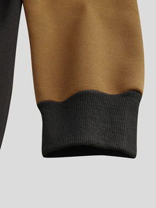 Sweat à capuche multicolore pour homme avec poche kangourou, patchwork, vente en gros OEM ODM - Product Image 5