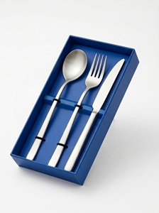 Caja de Papel Rígido Azul, Forma Rectangular, Embalaje de Regalo Portátil con Forro de Plástico Reutilizable - Product Image 1