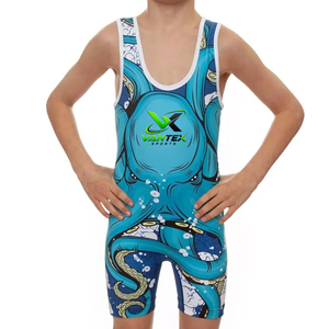 Traje de Lucha Libre Unisex Personalizado con Sublimación, de Spandex, de Secado Rápido, de Una Pieza, para Deportes, OEM, Marca Propia, Pedido al por Mayor - Product Image 1