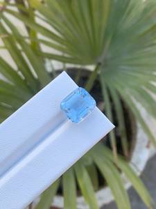 Aguamarina Natural Santa María Brasileña, Corte Cojín, Gema Azul Intenso, Piedra Suelta para Joyería Fina - Product Image 4