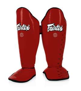 Protège-tibias professionnels de haute qualité en cuir véritable Fairtex pour entraînement de Muay Thai et de kick-boxing - Product Image 2