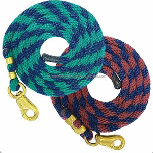 Corde de laisse pour cheval en coton, robuste, durable, colorée, faite à la main, avec mousqueton en laiton massif - Product Image 4