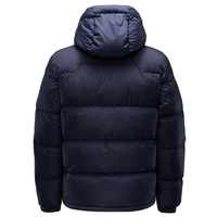 Blouson matelassé décontracté pour homme, personnalisé, haute qualité, automne, avec capuche, patchwork, motif à pois bleus et lettres imprimées, coupe-vent et respirant