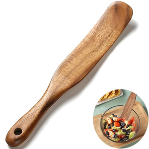 Spatule en bois en gros pour mélanger les salades, ustensiles de qualité supérieure, sûrs pour les aliments, pour la cuisine et l'hôtellerie - Product Image 1