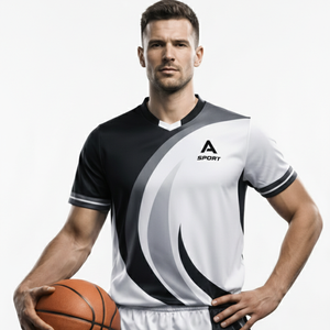 Conjunto de Ropa Deportiva de Moda, Camiseta de Manga Corta con Pantalones Cortos en Colores Blanco, Negro y Gris, Diseño Acampanado Personalizado - Product Image 6