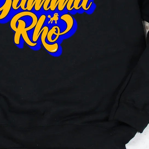 Sigma Gamma Rho Retro Crewneck <b>Sweatshirt</b> Black Color Custom Greek Letter Printed Pullover Casual <b>Long</b> Sleeve Fleece - Product Image 6
