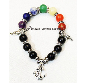 Pulsera de Obsidiana Negra con Amuleto de Elefante, Hecha a Mano, de Ágata, Joyería de Moda, Tendencia Amorosa, Cristales Amayra, Venta al por Mayor - Product Image 3