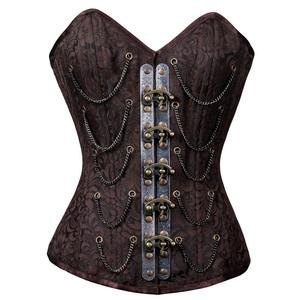 Corsets Vintage pour Femmes, Sexy, Sculptants, Respirants, Modernes, en Brocart, pour Grandes Tailles - Product Image 1