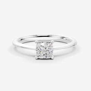 Nuevo Anillo Solitario Clásico con Cojín de Diamantes Naturales en Oro Rosa de 18K, Anillo de Compromiso de Lujo para Mujer, Regalo - Product Image 4