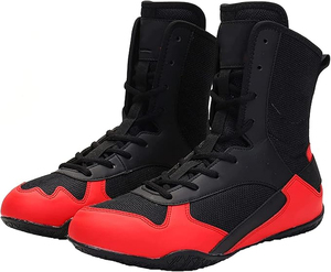 Botas de Kick Boxing Ligeras para Hombre, de Alta Calidad, con Diseño de Logotipo Personalizado, Zapatos de Lucha Libre de Cuero para Verano - Product Image 3
