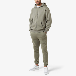 Ensemble de survêtement vintage respirant 2-en-1 pour homme, collection automne 2026 – Sweat à capuche et pantalon de sport décontracté haut de gamme - Product Image 1