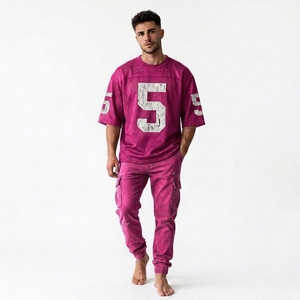Custom American Football Jersey <b>Mesh</b> <b>Short</b> Sleeve Sublimation Printed Crew Neck Breathable Moisture Wicking UV Protection - Product Image 4