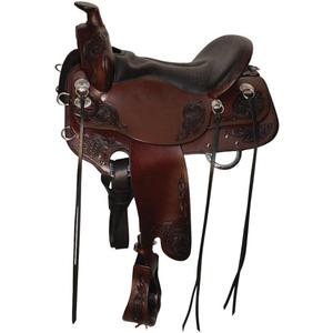 Silla de Montar para Caballo de Cuero Genuino Negro con Diseño Grabado Personalizado, Suave y Cómoda, Absorbente de Sudor e Impermeable - Product Image 5