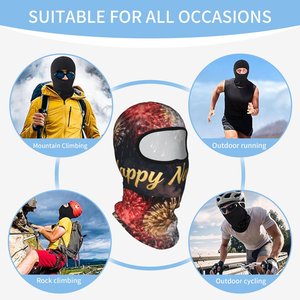 Splendid Apparel Cagoule unisexe à imprimé feux d'artifice par sublimation, couvrante, en polyester, pour adulte, pour les fêtes - Product Image 2